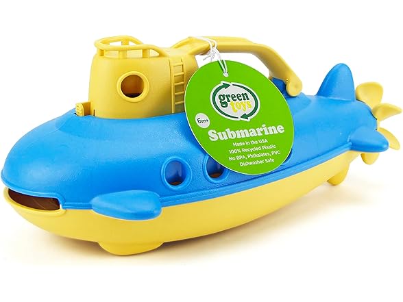 Green Toys Submarine in Yellow & blue