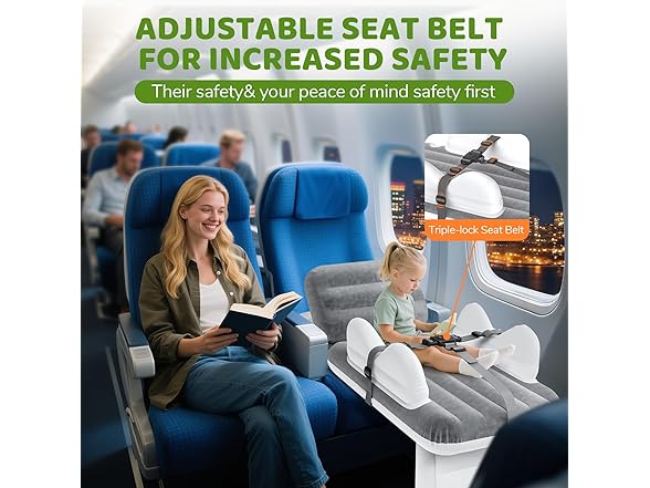 Abdtech Inflatable Toddler Airplane Bed