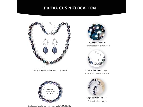 BAMIKI 8.5-9MM Cultured Baroque Necklace