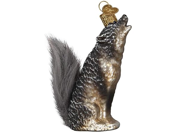 Old World Christmas Vintage Howling Wolf Glass