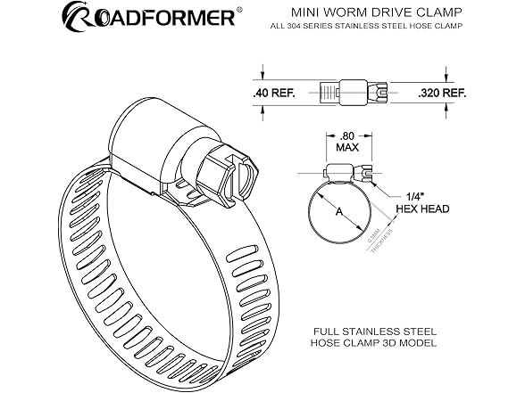 5/8-1-1/16 Hose Clamp SS 16Pk SAE10