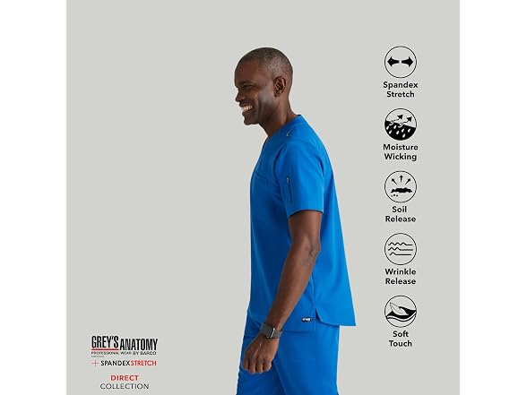 Barco Men (4XL) Grey's Anatomy Spandex Stretch Top