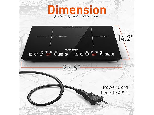 NutriChef Double Induction Cooktop
