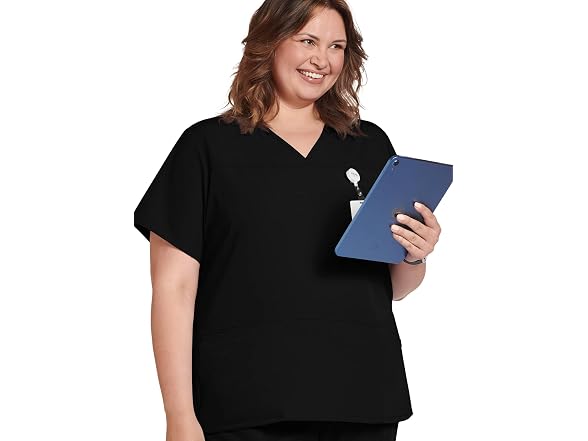 Jockey Women (M) Scrubs True Crossover V-Neck Top