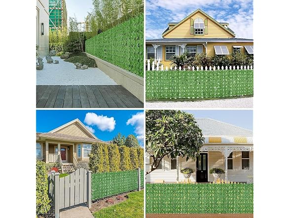 Moeput Artificial Ivy Privacy Fence, 160"x60" - Gallery 9