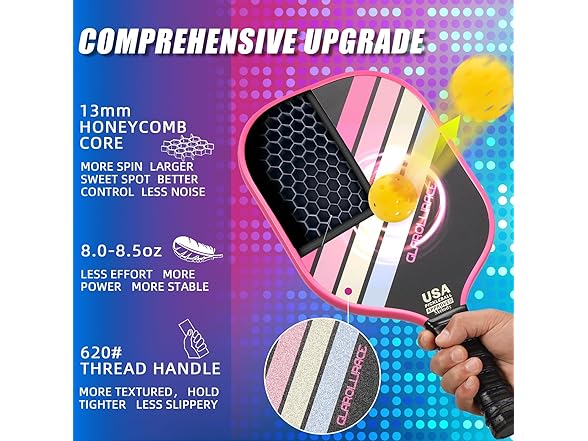 Pickleball Paddles Set of 4 USAPA Approved