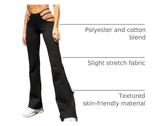 Zaful Women (M) High Waist Cut Out Ladder Pants