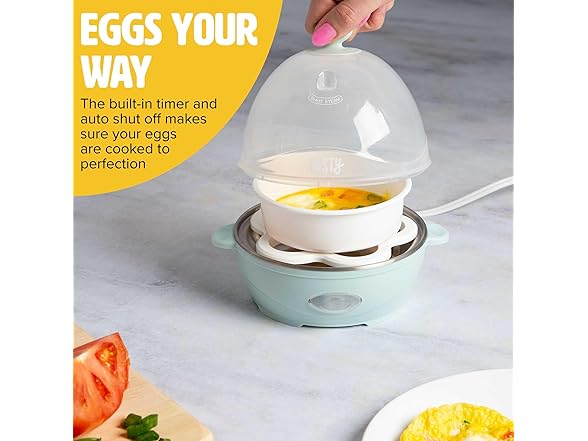 Tasty Mini Rapid Egg Cooker Aqua