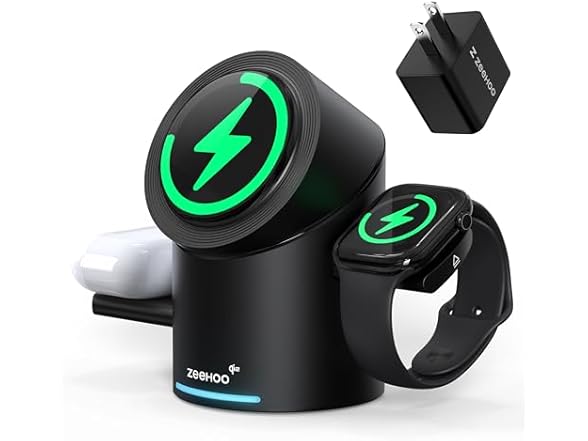 ZEEHOO 3 in 1 Charging Station for Apple Devices