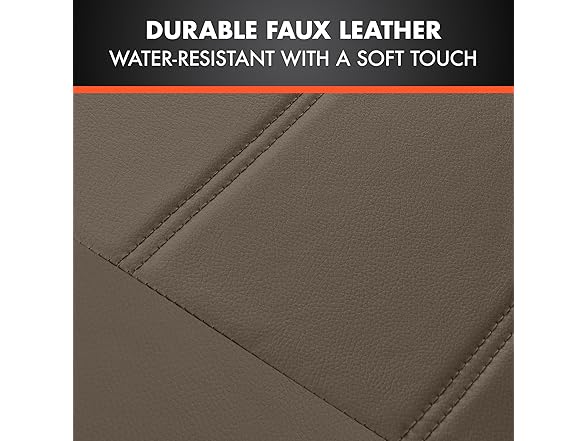 9pc Beige Leather Seat Cover Full Set