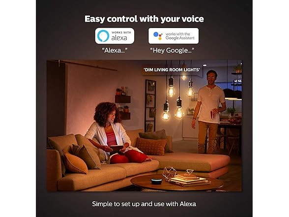 Philips Hue White Dimmable Filament ST19 LED Smart Vintage Edison Bulb