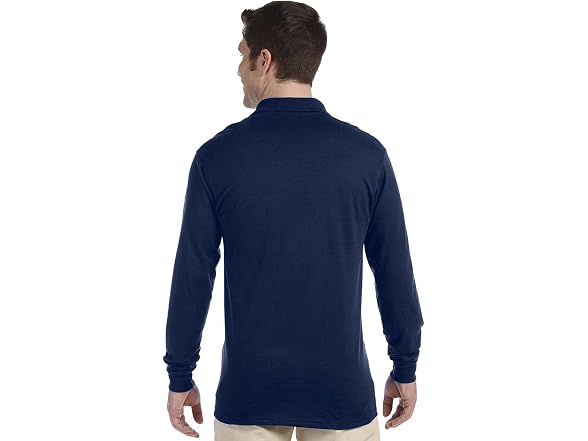 Jerzees Men (M) Long-Sleeve Polo Green-M Jersey