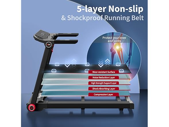 Goplus 3.75HP Folding Treadmill Bluetooth