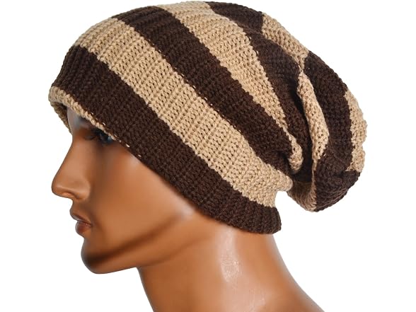 Vecry Men (L) Slouchy Beanie Knit Crochet Winter
