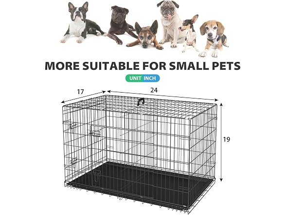BestPet | Dog Crate | 24" | Black | Foldable