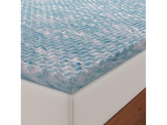 NapQueen 1.5" Swirl Egg-Shell Cooling Gel Memory Foam Twin Mattress Topper