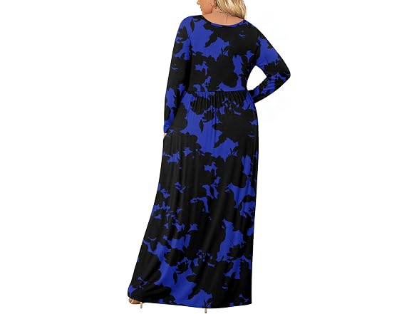 Bishuige Women (XL) Long Sleeve Maxi Dress