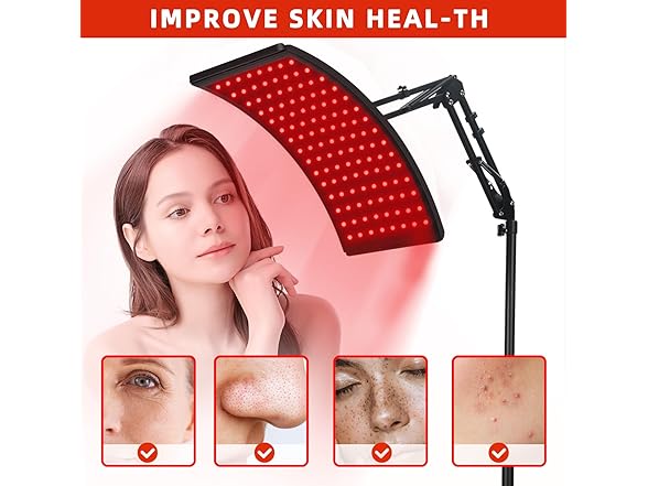 Viconor Red Light Therapy Lamp Black