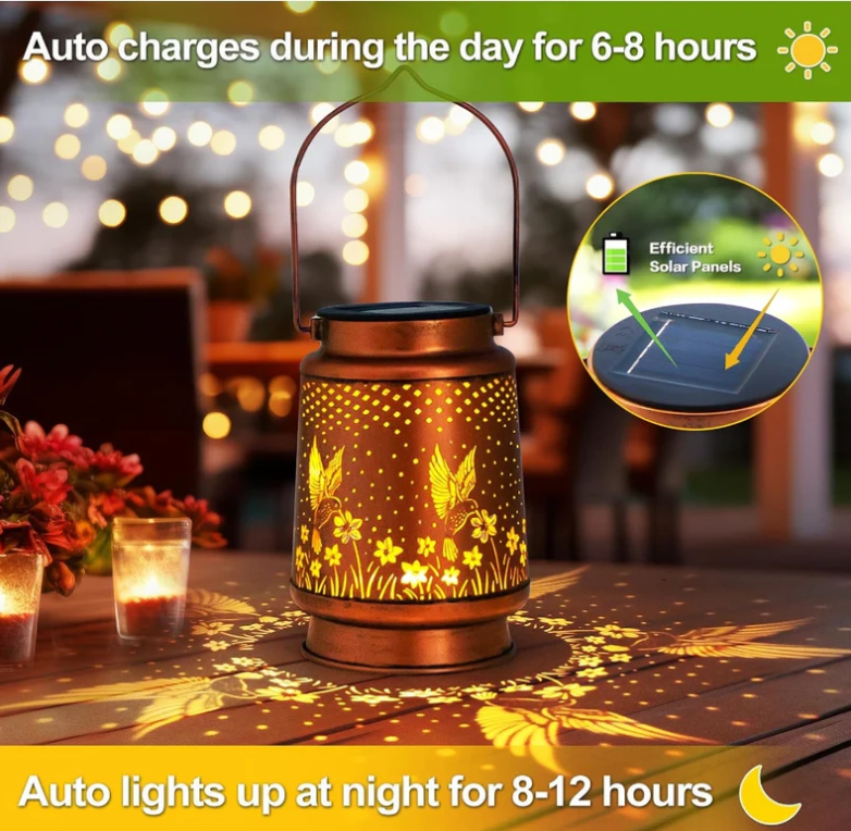 Hakol Hummingbird Solar Lantern Outdoor Hanging - Gallery 10
