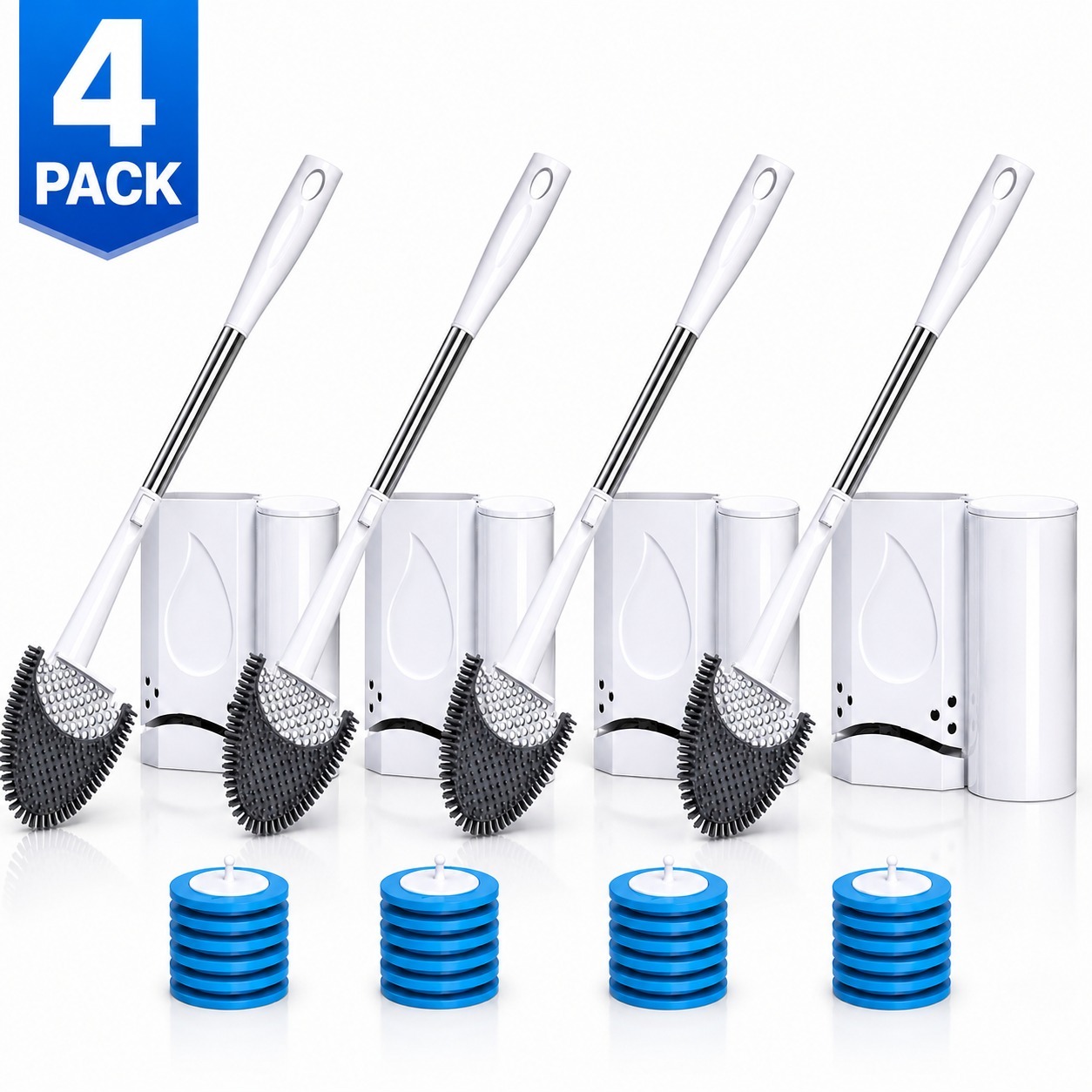 Silicone Toilet Brush and Holder Set - Gallery 7