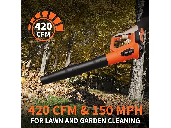 LEAPUL W0097 Cordless Leaf Blower Orange