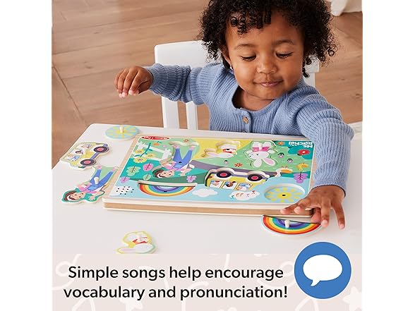 Melissa & Doug Ms. Rachel Wooden Song Peg Puzzle