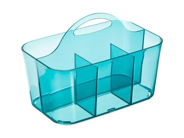 mDesign Small Plastic Shower/Bath Storage Org