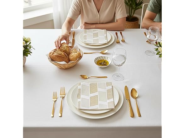 GeoScape Gold Napkins 6.5" 20pk