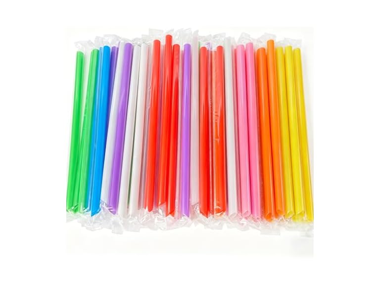 YSJFNVUI 300 Wrapped Boba Straws