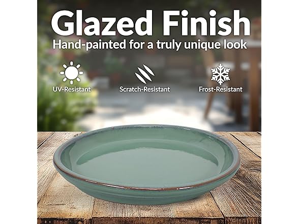 Sunnydaze 12" Ceramic Plant Saucers 2Pk