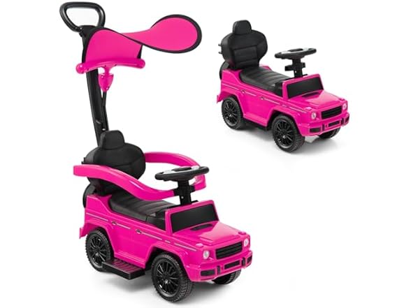 Nightcore Push Car, Ride on Car with Removable Canopy