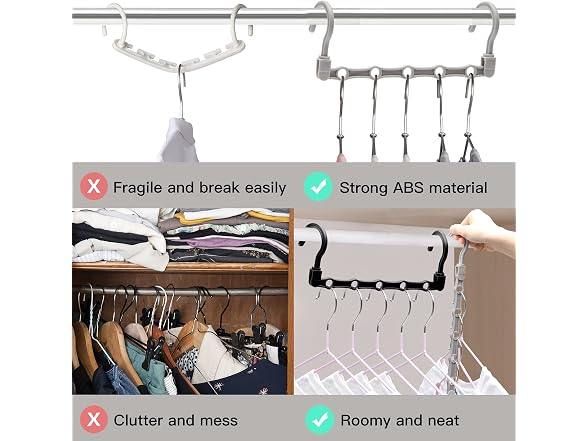 HAOWWLAI 24 Pack Space Saving Hangers