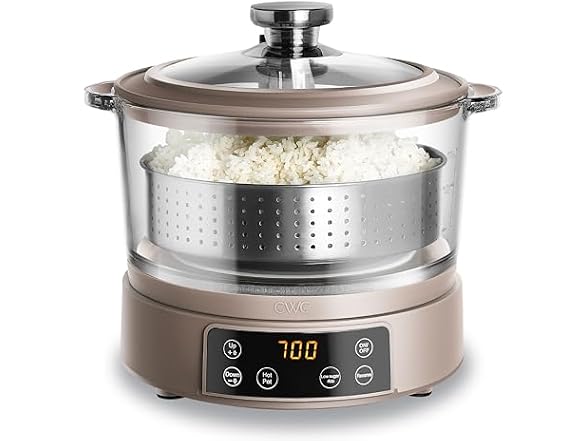 COOK WITH COLOR Glass Mini Low Carb Rice Cooke