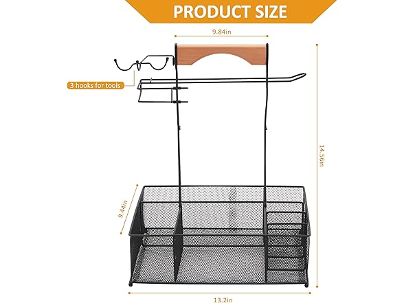 Grill Caddy with Paper Towel Holder