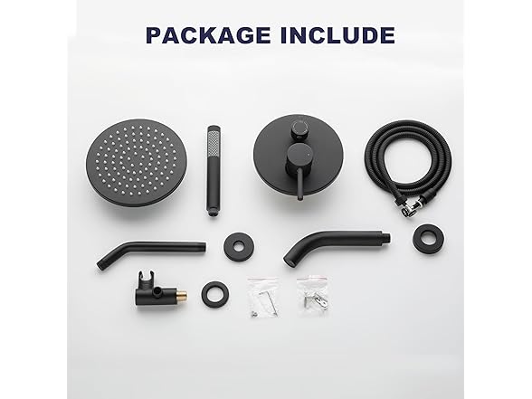 Shower System with Tub Spout, Shower Faucet Set, 8"