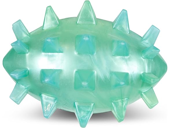 Bow-Wow Spiked Pearlescent Squeaky Dog Toy Football