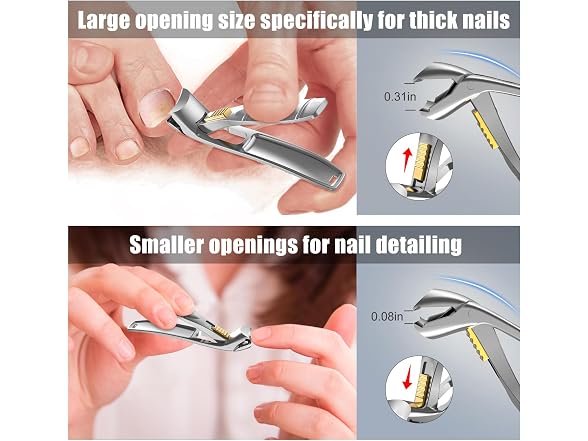 SHINLEA Nail Clippers for Seniors Thick Toenails