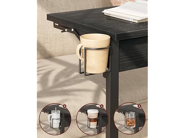 Tatub 24" Folding TV Tray Table, C Shape