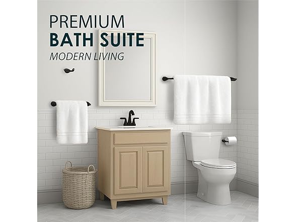 Mega Handles Bathroom Towel Holder Set