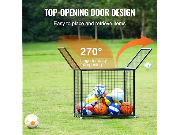 Rolling Sports Ball Storage Cart, Basketball
