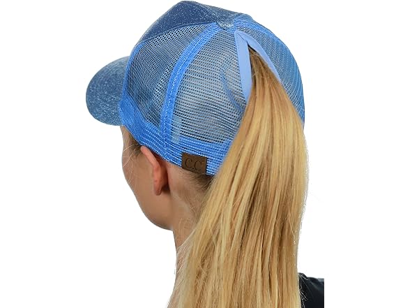 C.C (One Size) CC Glitter Messy Bun Cap Teen Hats