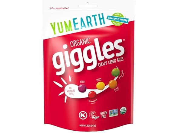 YumEarth Organic Giggles Chewy Candy 5 oz