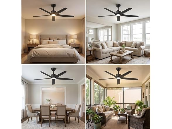 ocioc 52 inch Black Ceiling Fan