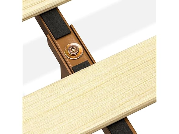 East West King Platform Bed Frame-Walnut