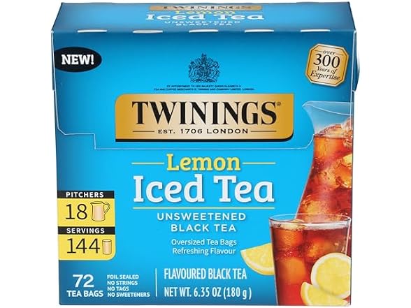 Twinings Iced Tea, Lemon, 72 Count