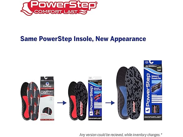 PowerStep Comfort Last Insoles, Cushioning Gel Insoles for S (Open Box)