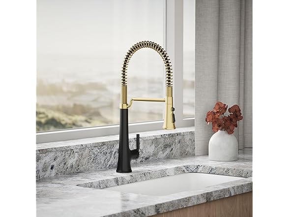 KOHLER K-23765-BMB Tone Faucet Sprayhead Black/Brass