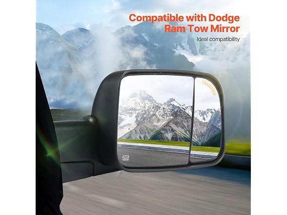 Towing Mirrors, for 2009-2018 Dodge Ram 1500