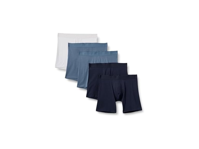 Amazon Essentials Men's Cotton Jersey Boxer Shorts Underwear Pack of 5