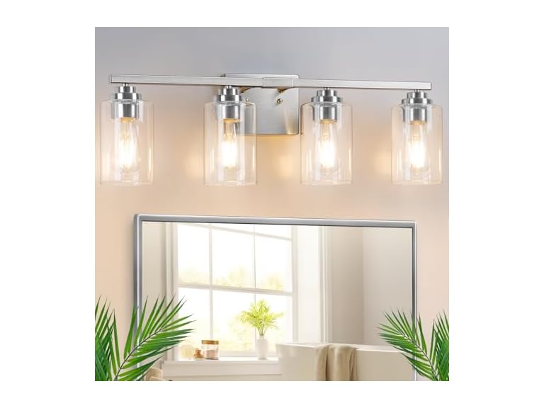 4-Light Bathroom Light Fixtures, 27" Modern Vanity - Gallery 13